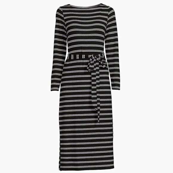 NWT TIME AND TRU BELTED STRIPED DRESS SIZE S (4-6) - Picture 1 of 10